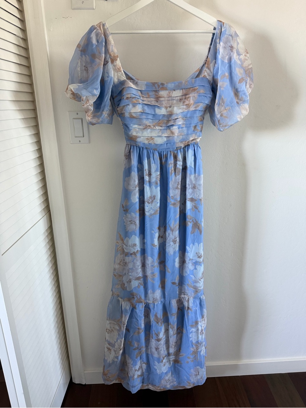 ABERCROMBIE Emerson Floral Puff Sleeve Maxi Dress Size XS - Picture 6 of 9